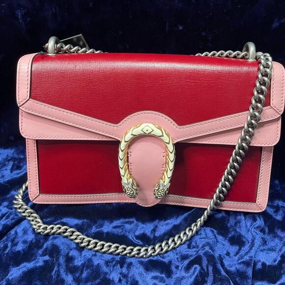 Gucci Dionysus Stylish Red and Pink Women's Bag with COA - Picture 1 of 9